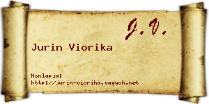 Jurin Viorika névjegykártya
